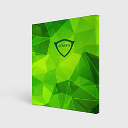 Холст квадратный Genesis green poly, цвет: 3D-принт