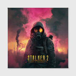 Холст квадратный Stalker 2 горящий атомный завод, цвет: 3D-принт — фото 2
