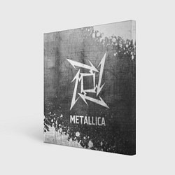 Холст квадратный Metallica - grey gradient, цвет: 3D-принт