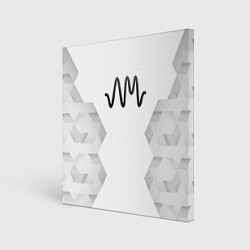 Холст квадратный Arctic Monkeys white poly, цвет: 3D-принт