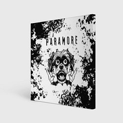 Холст квадратный Paramore - рок пес, цвет: 3D-принт