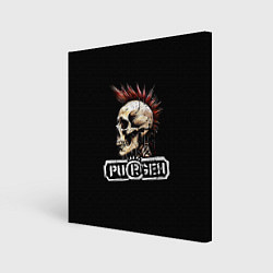 Картина квадратная Purgen череп к красным ирокезом