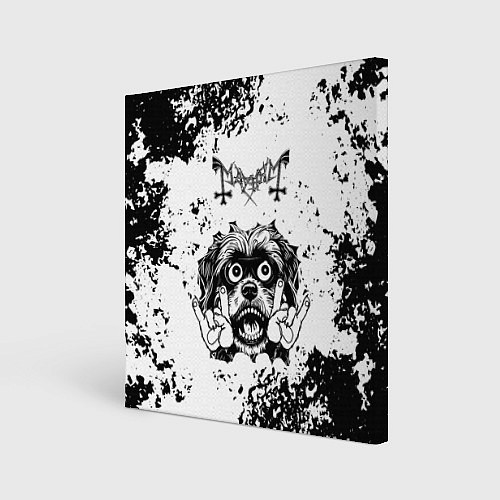 Картина квадратная Mayhem - рок пес / 3D-принт – фото 1