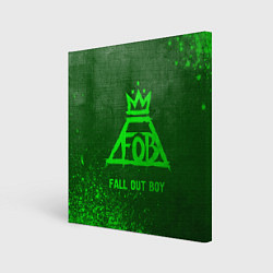 Картина квадратная Fall Out Boy - green gradient