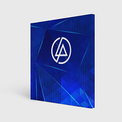 Холст квадратный Linkin Park blue poly, цвет: 3D-принт