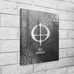 Холст квадратный Ozzy Osbourne - grey gradient, цвет: 3D-принт — фото 2