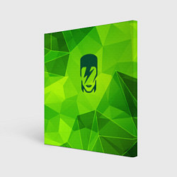 Холст квадратный David Bowie green poly, цвет: 3D-принт