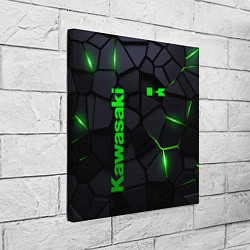 Холст квадратный Kawasaki - плиты с эффектом свечения, цвет: 3D-принт — фото 2