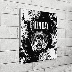 Холст квадратный Green Day рок пес, цвет: 3D-принт — фото 2