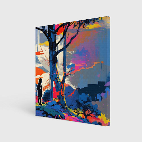 Картина квадратная Природа абстракция / 3D-принт – фото 1