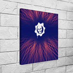 Холст квадратный Gears of War red energy, цвет: 3D-принт — фото 2