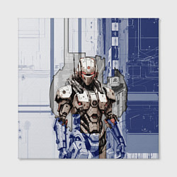 Холст квадратный Футуристичный робот, цвет: 3D-принт — фото 2