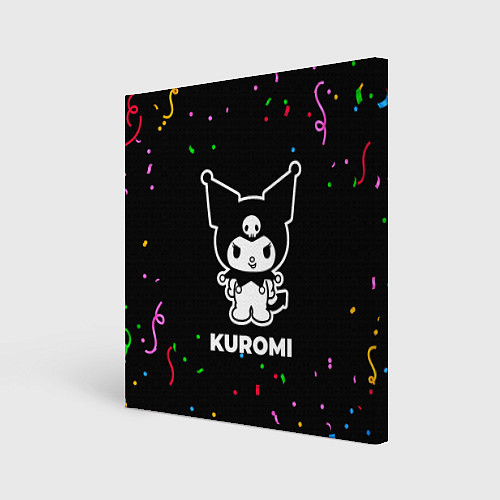 Картина квадратная Kuromi конфети / 3D-принт – фото 1