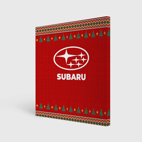 Картина квадратная Subaru new year / 3D-принт – фото 1