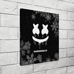 Холст квадратный Снежный Marshmello, цвет: 3D-принт — фото 2