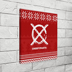 Холст квадратный Новогодний CreepyPasta, цвет: 3D-принт — фото 2
