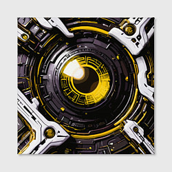 Холст квадратный Жёлтая сфера киберпанк, цвет: 3D-принт — фото 2