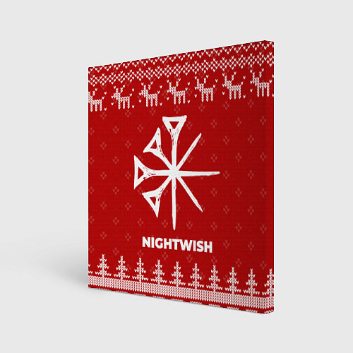Картина квадратная Новогодний Nightwish с оленями / 3D-принт – фото 1