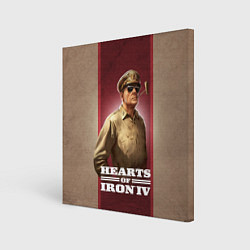 Холст квадратный Hearts of Iron IV, цвет: 3D-принт