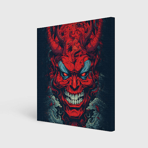 Картина квадратная Red demon Oni / 3D-принт – фото 1