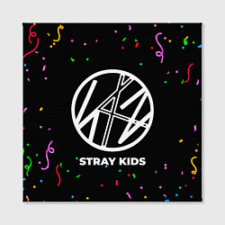 Холст квадратный Stray Kids конфети, цвет: 3D-принт — фото 2