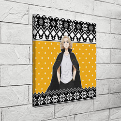 Холст квадратный Свитер новогодний Майки, цвет: 3D-принт — фото 2