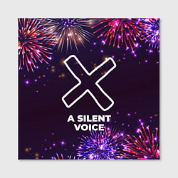 Холст квадратный Праздничный A Silent Voice, цвет: 3D-принт — фото 2