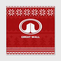 Холст квадратный Новогодний Great Wall, цвет: 3D-принт — фото 2
