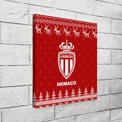 Холст квадратный Новогодний Monaco с оленями, цвет: 3D-принт — фото 2