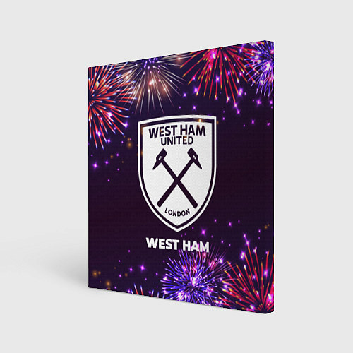 Картина квадратная Праздничный West Ham / 3D-принт – фото 1