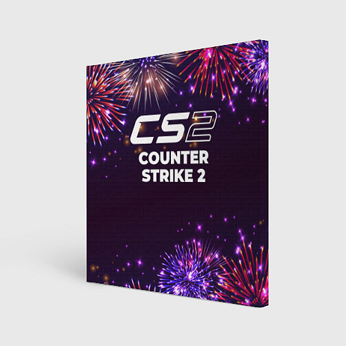 Картина квадратная Праздничный Counter Strike 2 / 3D-принт – фото 1
