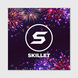 Холст квадратный Праздничный Skillet, цвет: 3D-принт — фото 2