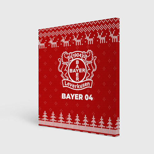 Картина квадратная Новогодний Bayer 04 с оленями / 3D-принт – фото 1