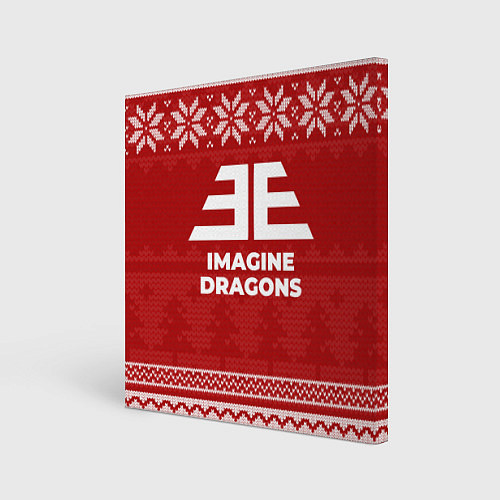 Картина квадратная Новогодний Imagine Dragons / 3D-принт – фото 1