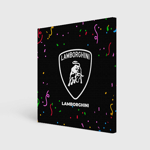 Картина квадратная Lamborghini конфети / 3D-принт – фото 1