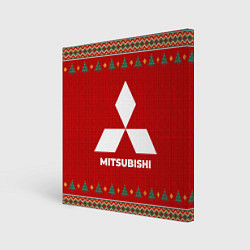 Холст квадратный Mitsubishi new year, цвет: 3D-принт