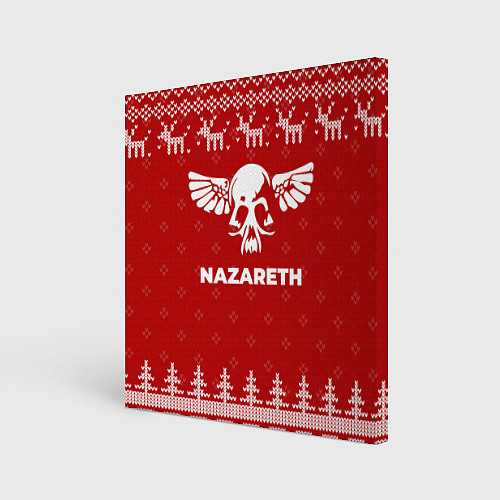 Картина квадратная Новогодний Nazareth с оленями / 3D-принт – фото 1