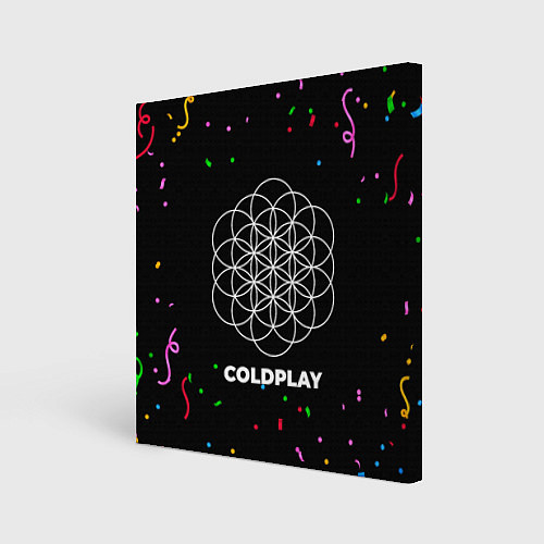 Картина квадратная Coldplay конфети / 3D-принт – фото 1
