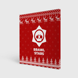 Картина квадратная Новогодний Brawl Stars с оленями