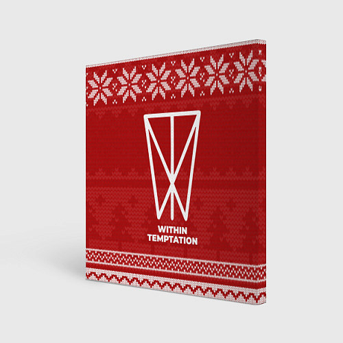 Картина квадратная Новогодний Within Temptation / 3D-принт – фото 1