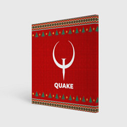 Картина квадратная Quake new year