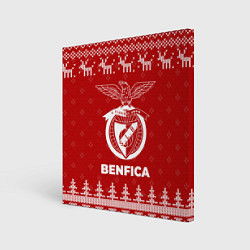 Картина квадратная Новогодний Benfica с оленями