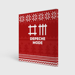 Холст квадратный Новогодний Depeche Mode, цвет: 3D-принт