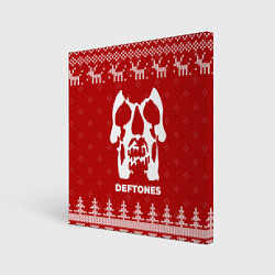 Картина квадратная Новогодний Deftones с оленями