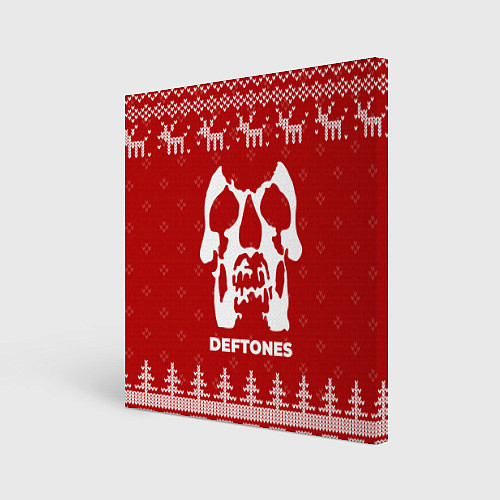 Картина квадратная Новогодний Deftones с оленями / 3D-принт – фото 1