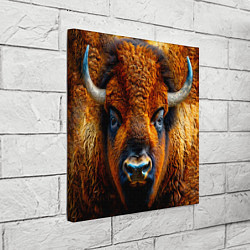 Холст квадратный Голова бизона, цвет: 3D-принт — фото 2