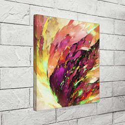 Холст квадратный Красно-жёлтая абстракция, цвет: 3D-принт — фото 2