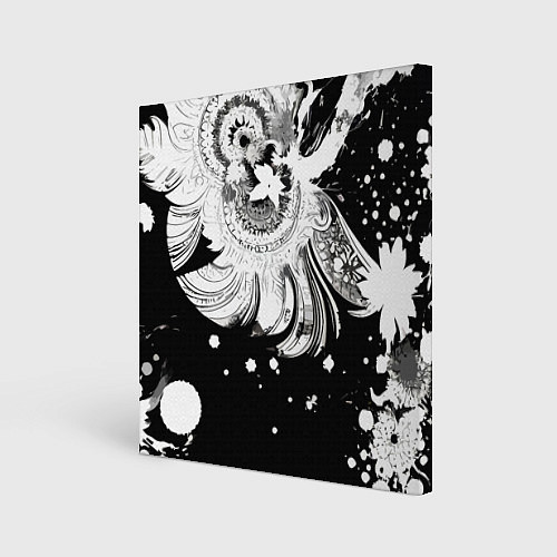 Картина квадратная Абстрактная экспрессивная композиция / 3D-принт – фото 1