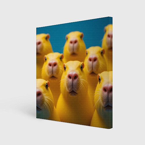 Картина квадратная Желтые капибары / 3D-принт – фото 1
