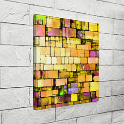 Холст квадратный Жёлтые кирпичики, цвет: 3D-принт — фото 2
